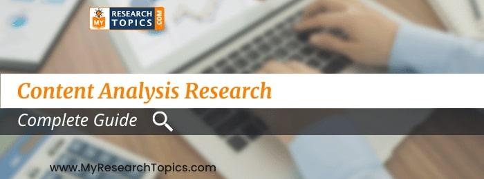 Content Analysis For Research Myresearchtopicscom