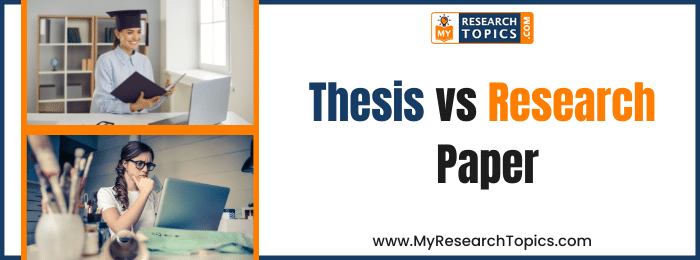 difference thesis and research paper